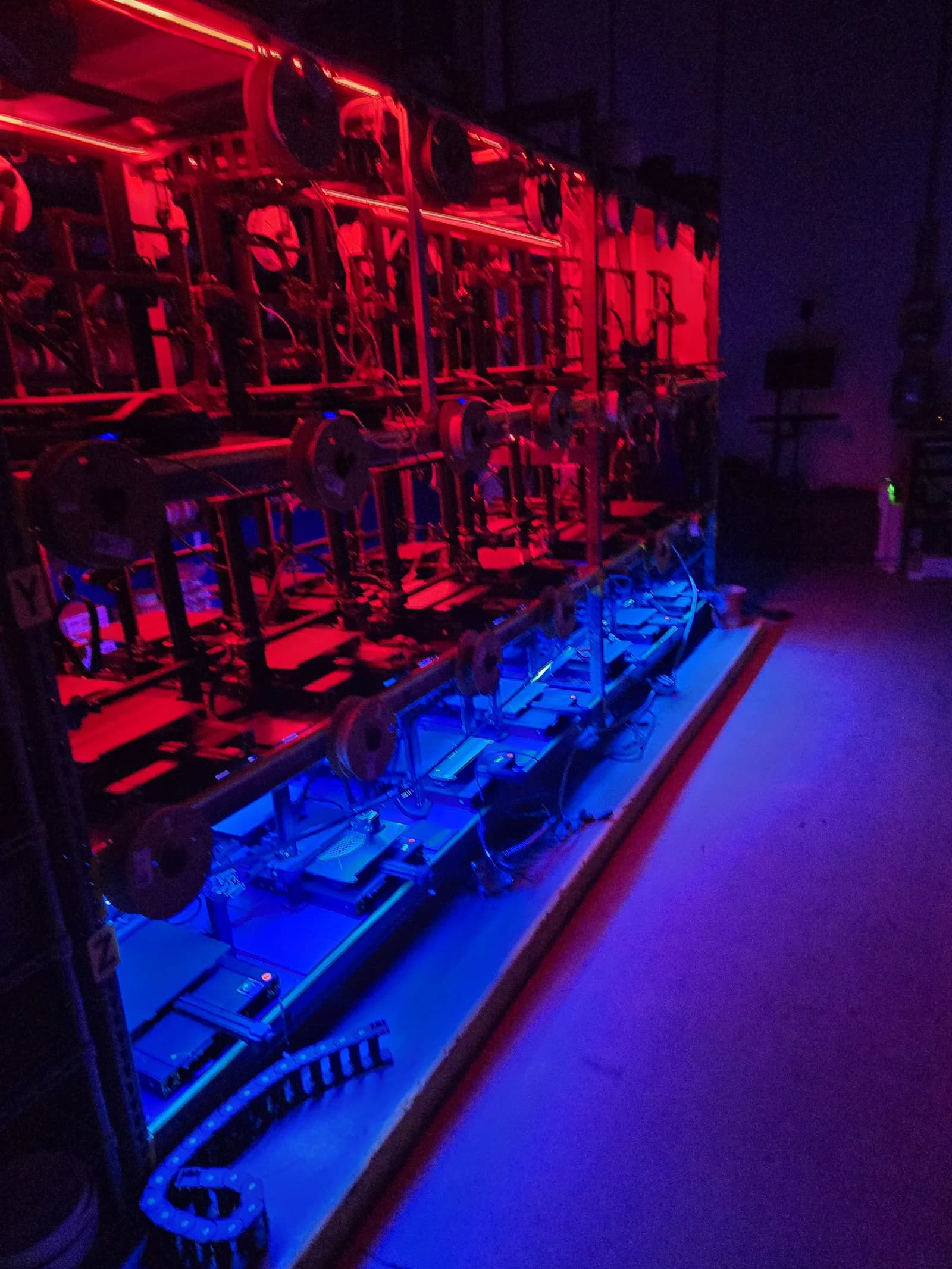 The print farm in production