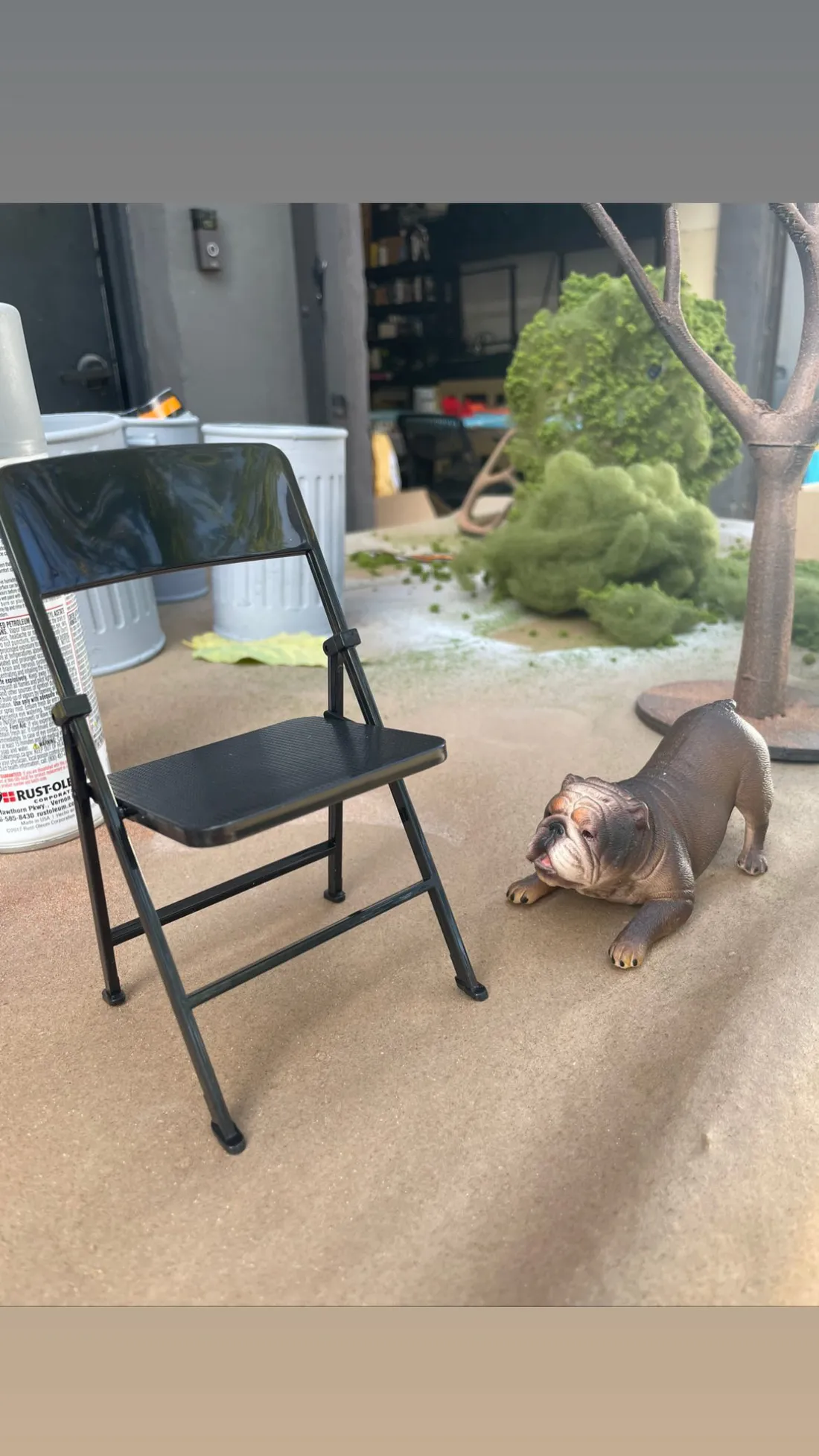 Sourced scale furniture — and the site inspector