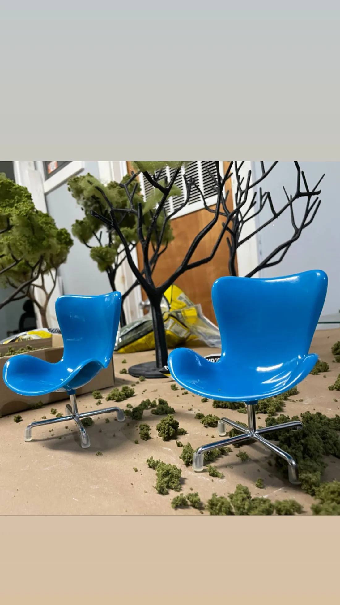 Sourced scale furniture — and the site inspector